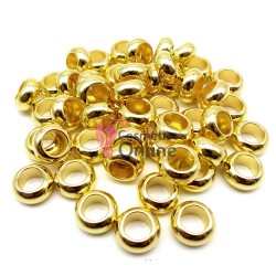 Inele din plastic pentru codite afro RNG19BB Auriu, Set 10 bucati